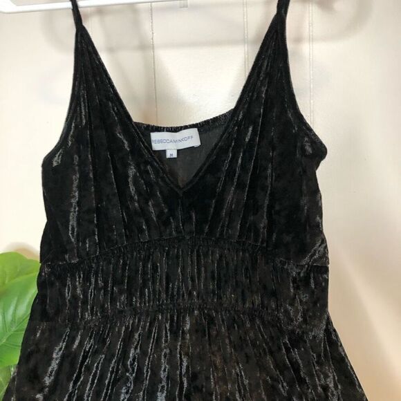 Rebecca Minkoff Womens Mazy V-neck Sleeveless Velvet Maxi Dress Medium - Picture 3 of 6